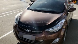 Дефлектор капота Хендай Элантра 5 МД длинный (мухобойка на капот Hyundai Elantra 5 MD)