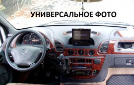 Накладки на панель Фольксваген Поло 2 под дерево (декор салона Volkswagen Polo 2)
