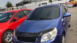 Дефлектор капота Авео 3 хэтчбек (мухобойка на капот Chevrolet Aveo T255 hatchback)
