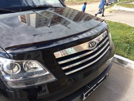 Дефлектор капота Киа Мохаве (мухобойка на капот Kia Mohave)