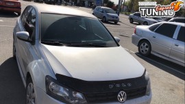 Мухобойка на капот Volkswagen Polo 5 (дорестайлинг)