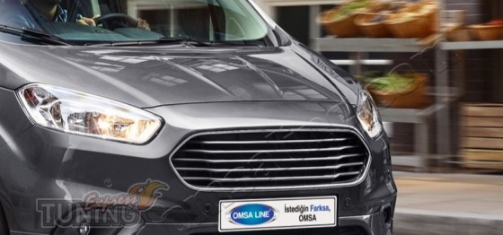 Хромированные накладки на решетку Ford Courier 2 с 2018 года