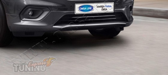 Хромированные накладки на решетку в бампер Ford Courier 2