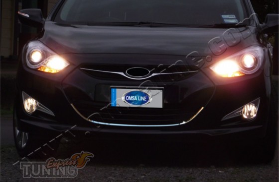 Хром окантовка решетки радиатора Hyundai i40