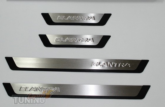 Защитные накладки порогов Hyundai Elantra 5 MD