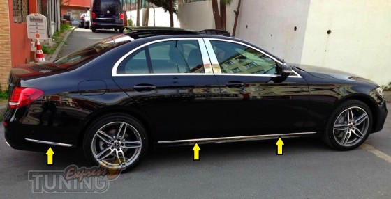 Хромированные молдинги дверей Mercedes W213