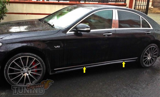Хромированные молдинги дверей Mercedes W222