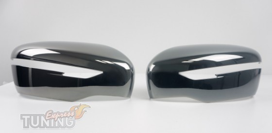Черные хром накладки зеркал Nissan Qashqai 2