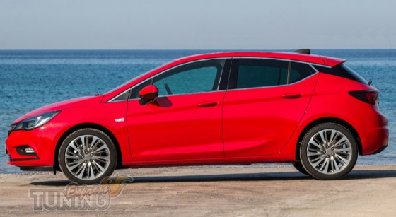 Хромированная окантовка стекол Opel Astra K