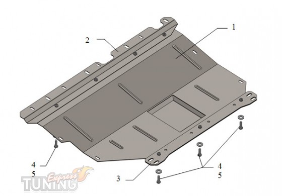 Защита движка Fiat Doblo 2 (защита двигателя Фиат Добло 2)