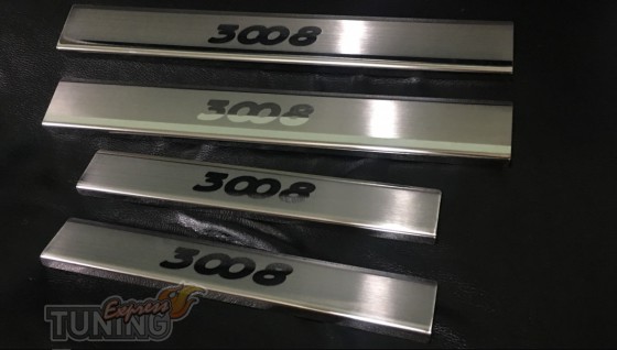 Защитные накладки порогов Пежо 3008