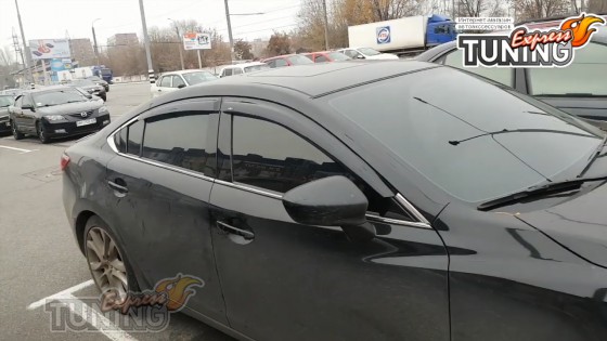 Оригинальные ветровики на двери Mazda 6 GJ