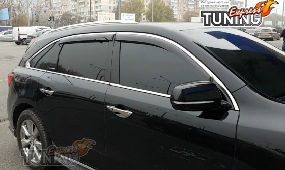 Ветровики с хромом Acura MDX 3