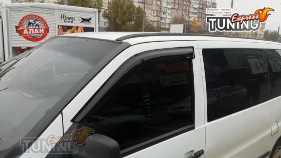 Модельные ветровики на двери Mercedes Vito W638 фото