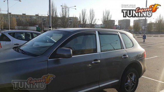 Дефлекторы окон Porsche Cayenne 955 полный комплект
