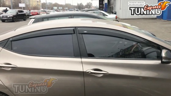 Боковые ветровики для Hyundai Elantra 5 MD фото