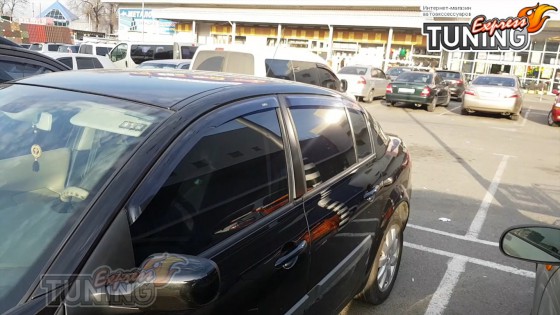 Ветровики на Renault Megane 2 седан полный комплект