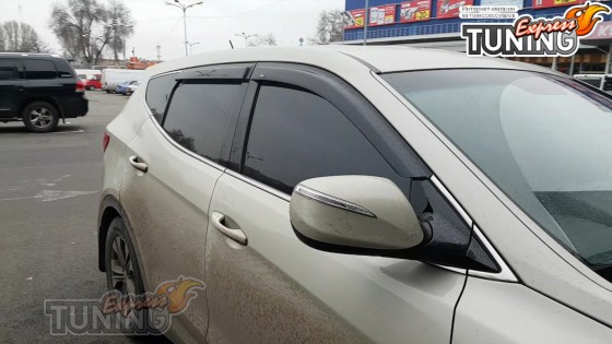 Ветровики на Hyundai Santa Fe 3 DM полный комплект