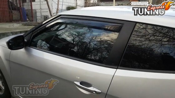 Вставные ветровики на двери Hyundai Veloster оригинал