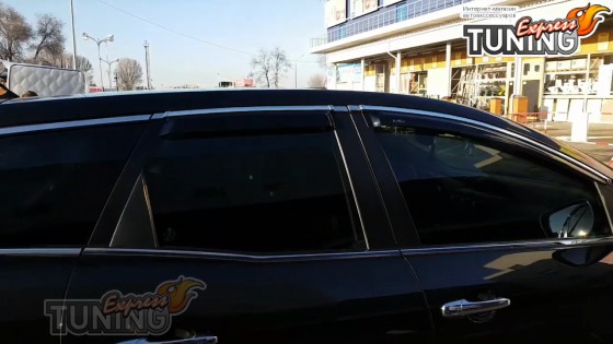 Фирменные ветровики с хром молдингов Mazda Cx-7 Киев