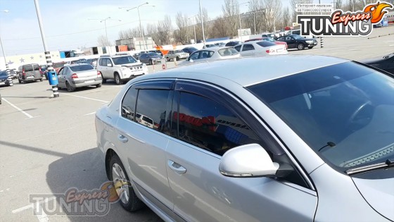 Дефлекторы окон Шкода Суперб 2 полный комплект