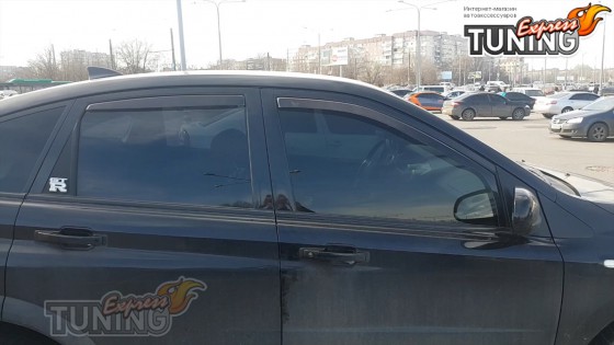 Вставные ветровики SsangYong Actyon 4шт
