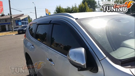 Дефлекторы окон Митсубиси Паджеро Спорт 3 полный комплект