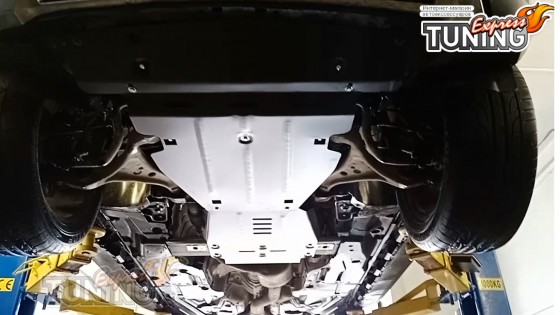 Защита двигателя Mercedes GL X166 сталь 2мм полный комплект