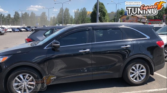 Дефлекторы на окна Kia Sorento 3 UN полный комплект 4шт