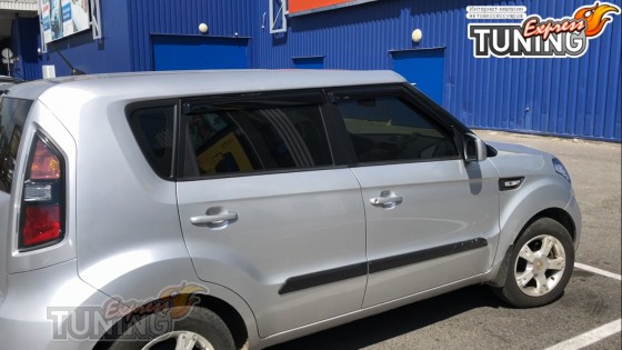 Дефлекторы окон на Kia Soul 1 комплект из 4шт