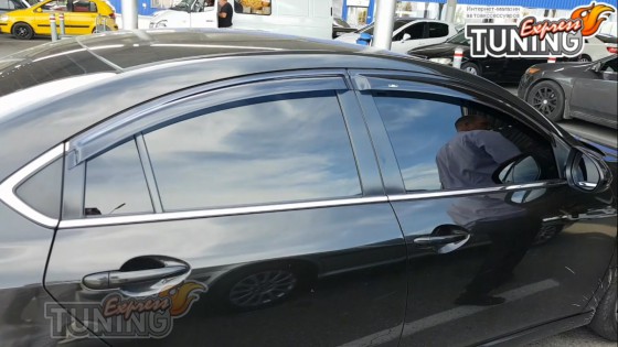 Дефлекторы окон на Mazda 6 GH полный комплект 4шт