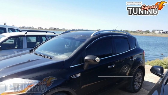 Дефлекторы с хромом Ford Kuga 1 полный комплект 4шт