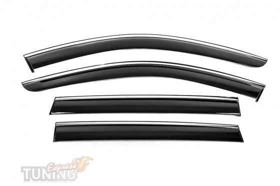 Ветровики окон Subaru Outback 4 с хромом