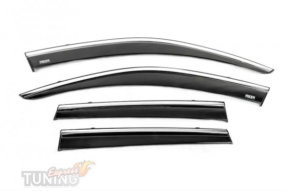 Ветровики с хромом Volkswagen Touareg 2 