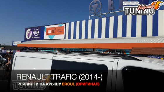 Черные рейлинги Renault Trafic 3 модель Skyport