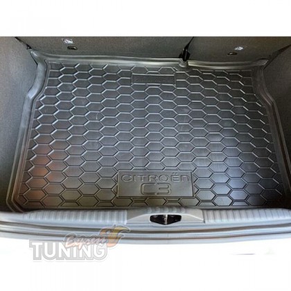 Резиновый коврик багажника Citroen C3 3 фото