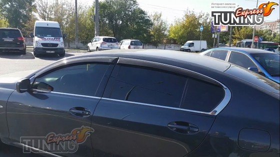 Дефлекторы с хромом Lexus GS350 оригинал