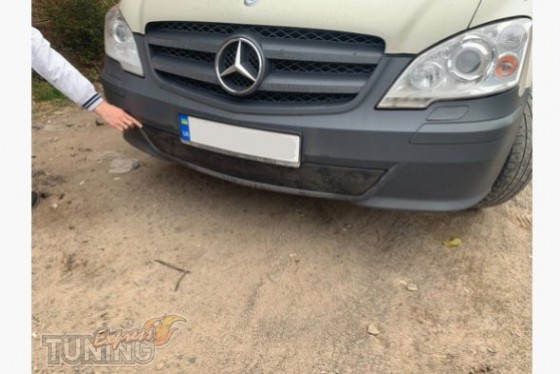 Зимняя накладка на решетку бампера Mercedes Vito 639 фото