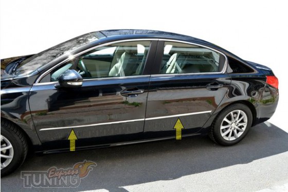 Хромированные молдинги дверей Peugeot 508 1 оригинал