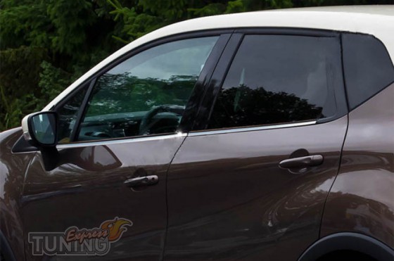 Хром молдинги стекол Renault Captur оригинал фото