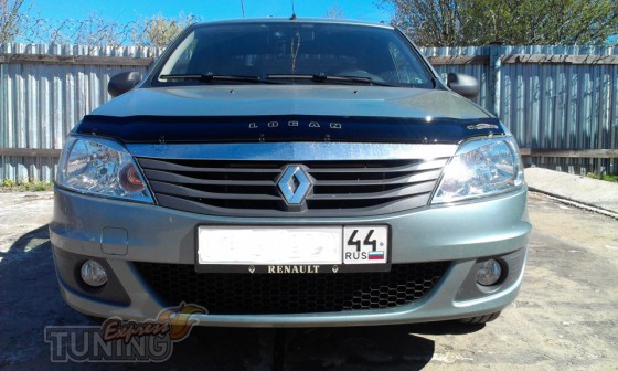 Мухобойка на капот Renault Logan 1 фото