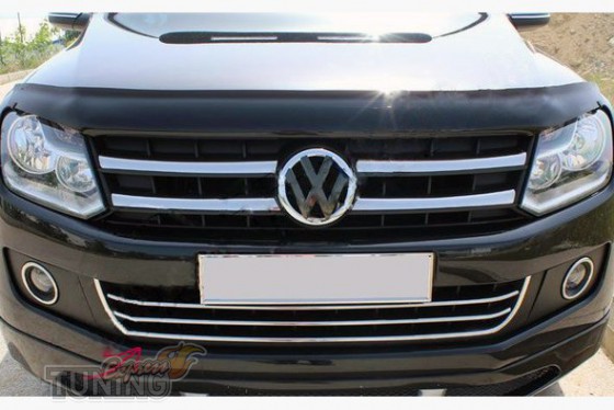 Omsa Line Хром накладки на передний бампер с улыбкой Volkswagen Amarok - Картинка 1