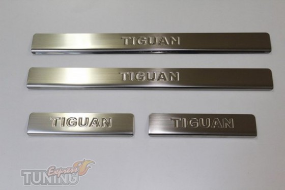Omsa Line Хром накладки на пороги Volkswagen Tiguan 2007-2016рр. - Заображення 1