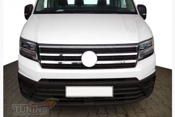 Omsa Line Хром накладки на решетку Volkswagen Crafter 2 с 2017 года - Картинка 1