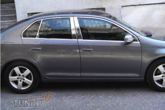 Omsa Line Хром верхняя окантовка стекол Volkswagen Jetta 5 - Заображення 1