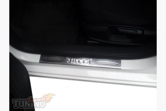 Omsa Line Хром накладки на пороги Volkswagen Jetta 6 - Заображення 1