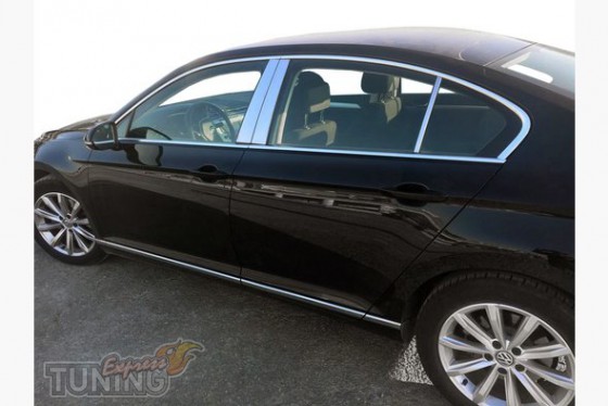 Omsa Line Хром молдинги дверных стоек Volkswagen Passat B8  - Картинка 1