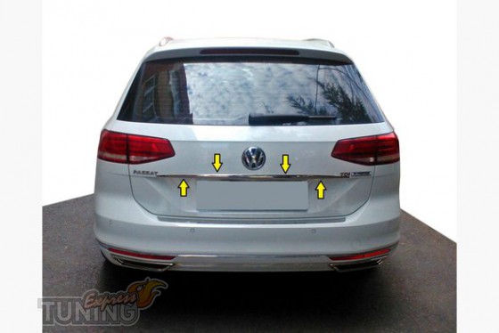 Omsa Line Хром накладка над номером Volkswagen Passat B8  - Картинка 1