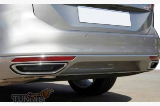 Omsa Line Хром накладка на глушитель Volkswagen Passat B8 2015-2018 - Картинка 1