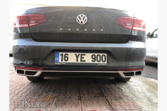 Omsa Line Хром окантовка на глушник Volkswagen Passat B8 (2019) - Заображення 1